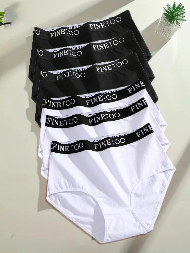 6-Pack Seamless Cotton Brief Panties – Breathable Low-Rise Underwear for Women (S–2XL, 10 Color Sets)