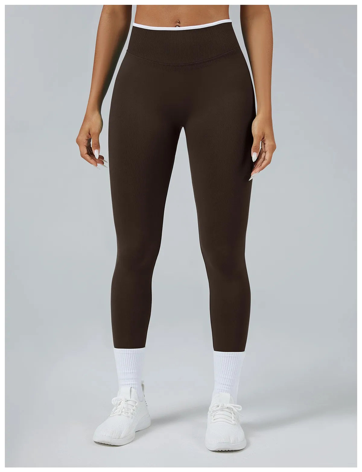 Women's Middle Waist Seamless Yoga Leggings Push-Up Sport Fitness Running Pants Hip Lift High Elastic Gym Leggings Sport Legging