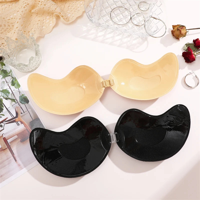 Self-Adhesive Silicone Bra Pads — Strapless Invisible Push-Up Mango Shape