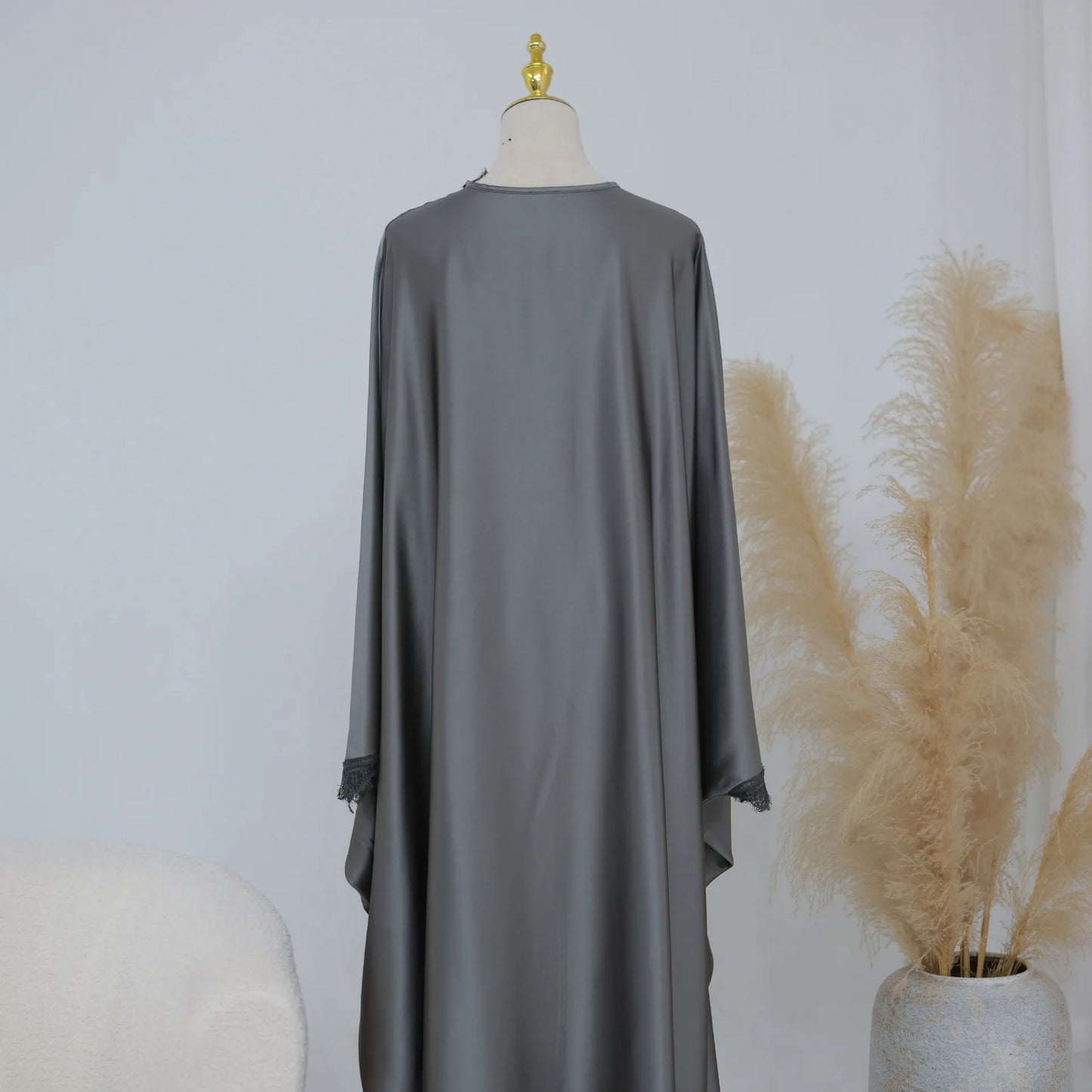 2026 New Luxury Dubai Abaya for Women V-Neck Loose Fit Long Sleeve Open Front Flowy Modest Dress Muslim Abaya with Free Shipping
