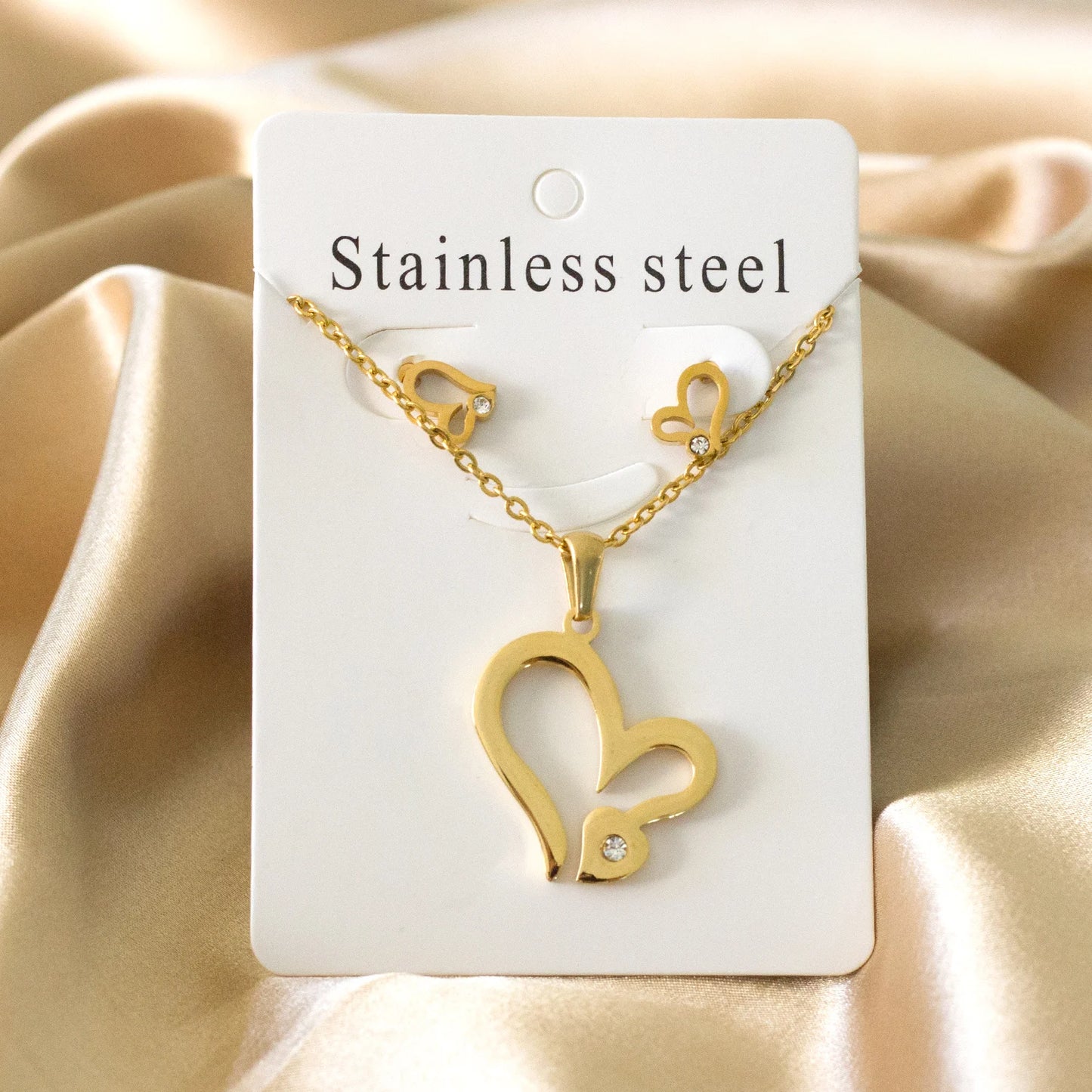 Tree of Life Jewelry Set – Stainless Steel Necklace & Earrings for Women