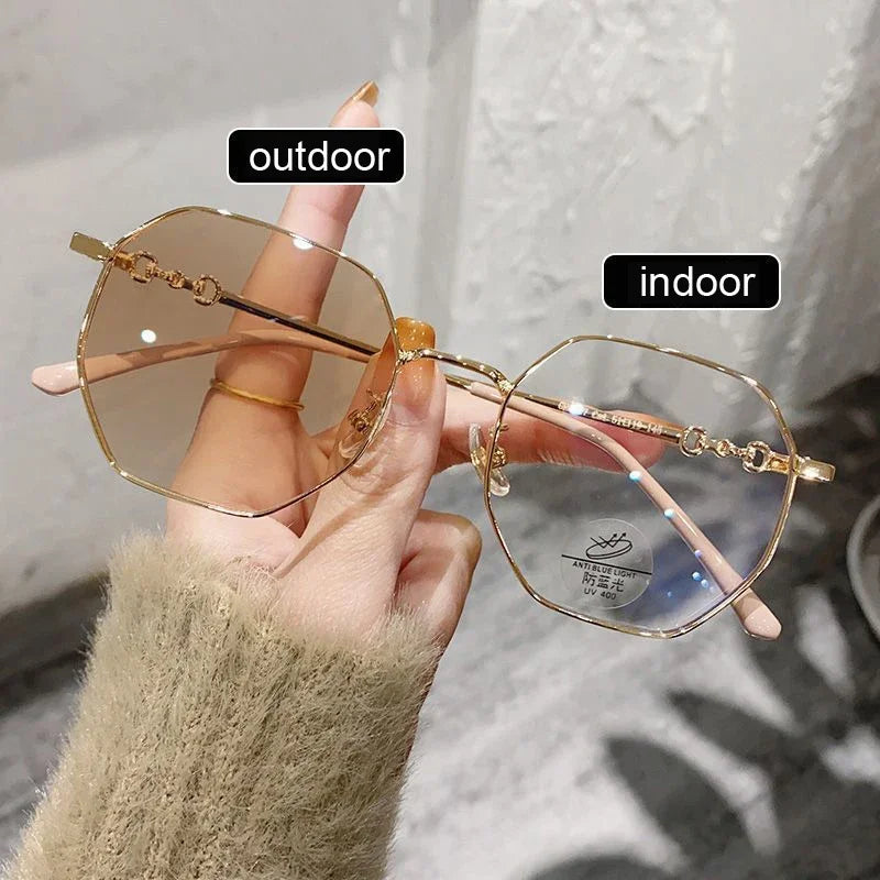 Photochromic Myopia Glasses | Rose Gold, Silver, Gold & Black
