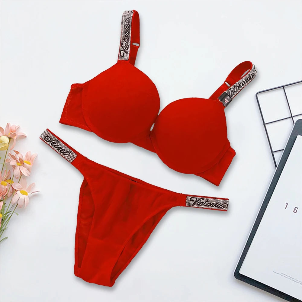 Women's Sporty Padded Push-Up Bra & Panty Set – Classic Lingerie