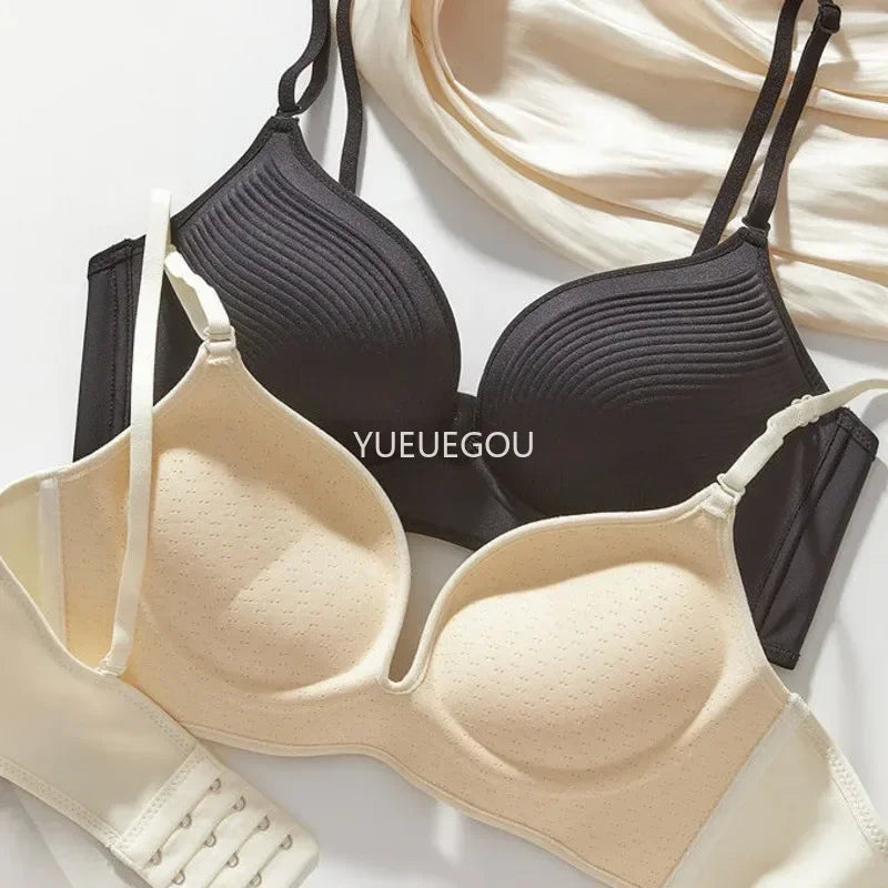Women's 10CM Ultra Thick Push Up Bra for AA-A Cup | Seamless Invisible No-Mark Lingerie | Natural Lift & Cleavage Wire-Free Bra (32–38 / 70–85)