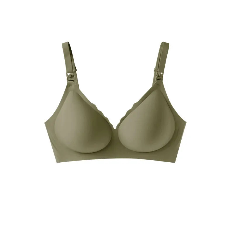 Women's Front Open Nursing Bra – Seamless Laser Cut Wire-Free Maternity Breastfeeding Bra | 9 Colors
