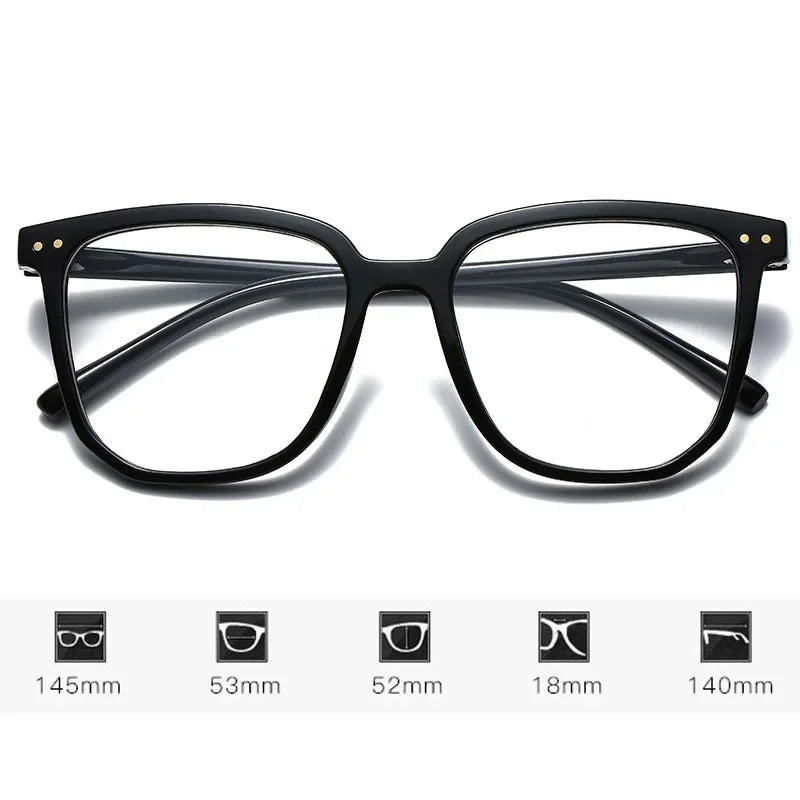 Clear & Gradient Square Glasses | Myopia Lens Options