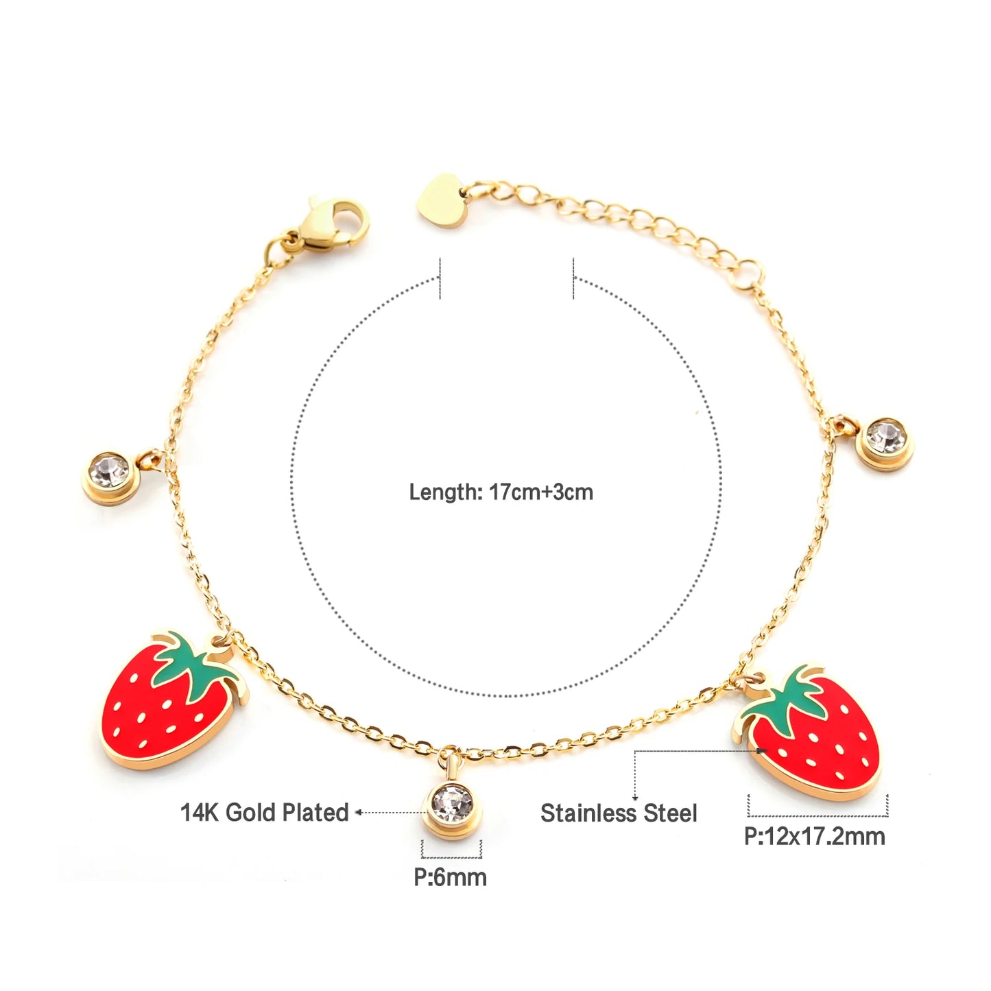 Evil Eye Bracelet – 18K Gold-Plated Stainless Steel Boho Charm Bracelet for Women
