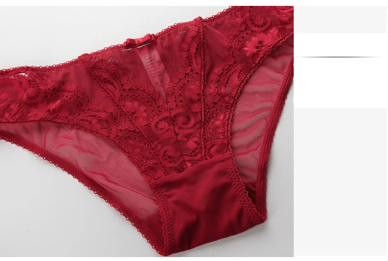 Floral Lace Bra, Panty & Garter 3-Piece Set – Push-Up, Underwire, Plus Size | Women's Lingerie