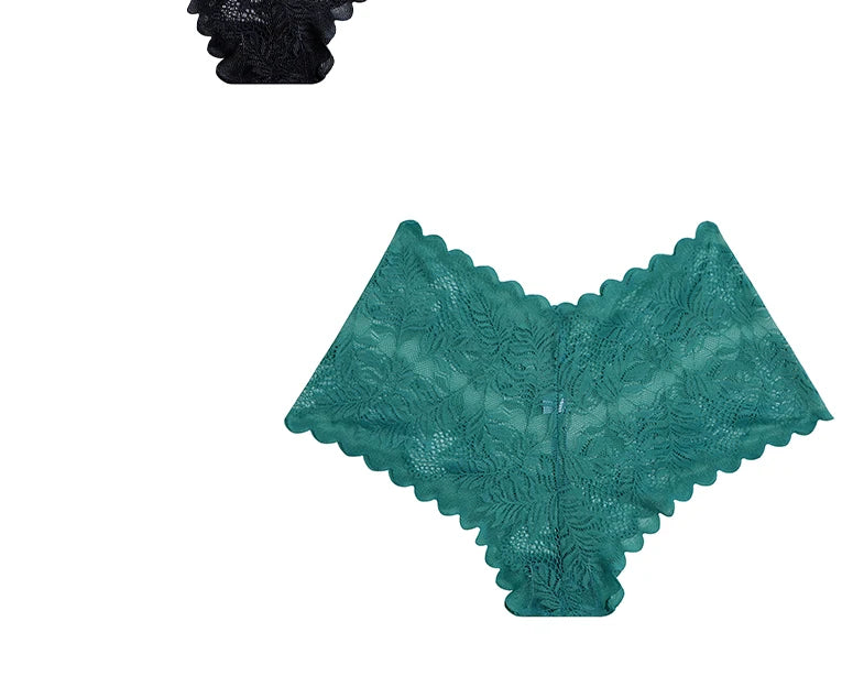 3-Pack Ice Silk Lace Boyshort Briefs – Seamless Low-Rise Underwear for Women (S–XL, 6 Color Sets)