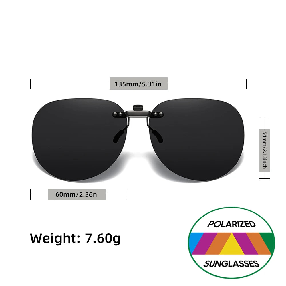 Oval Clip-On Sunglasses | 7 Lens Options