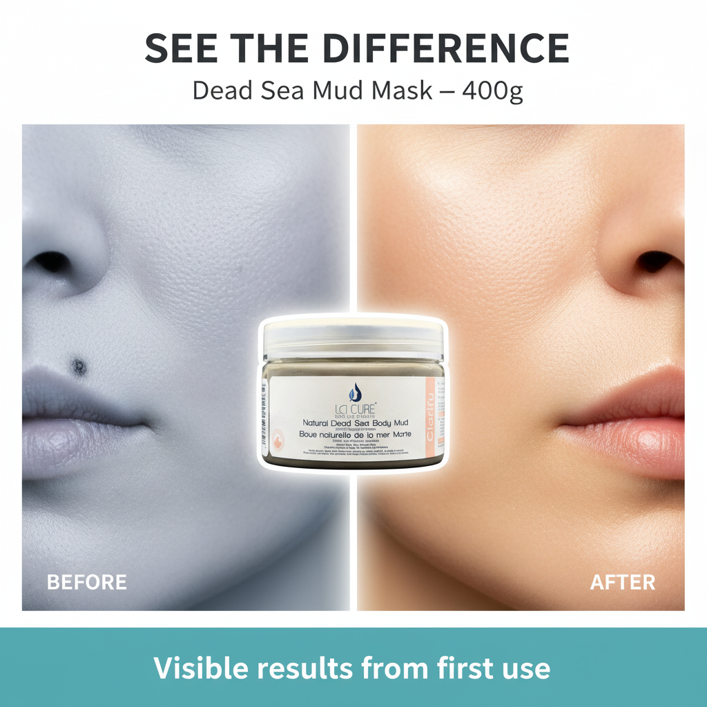 La Cure Authentic Dead Sea Mud Mask – Deep Pore Cleansing Clay for Face & Body, 400g