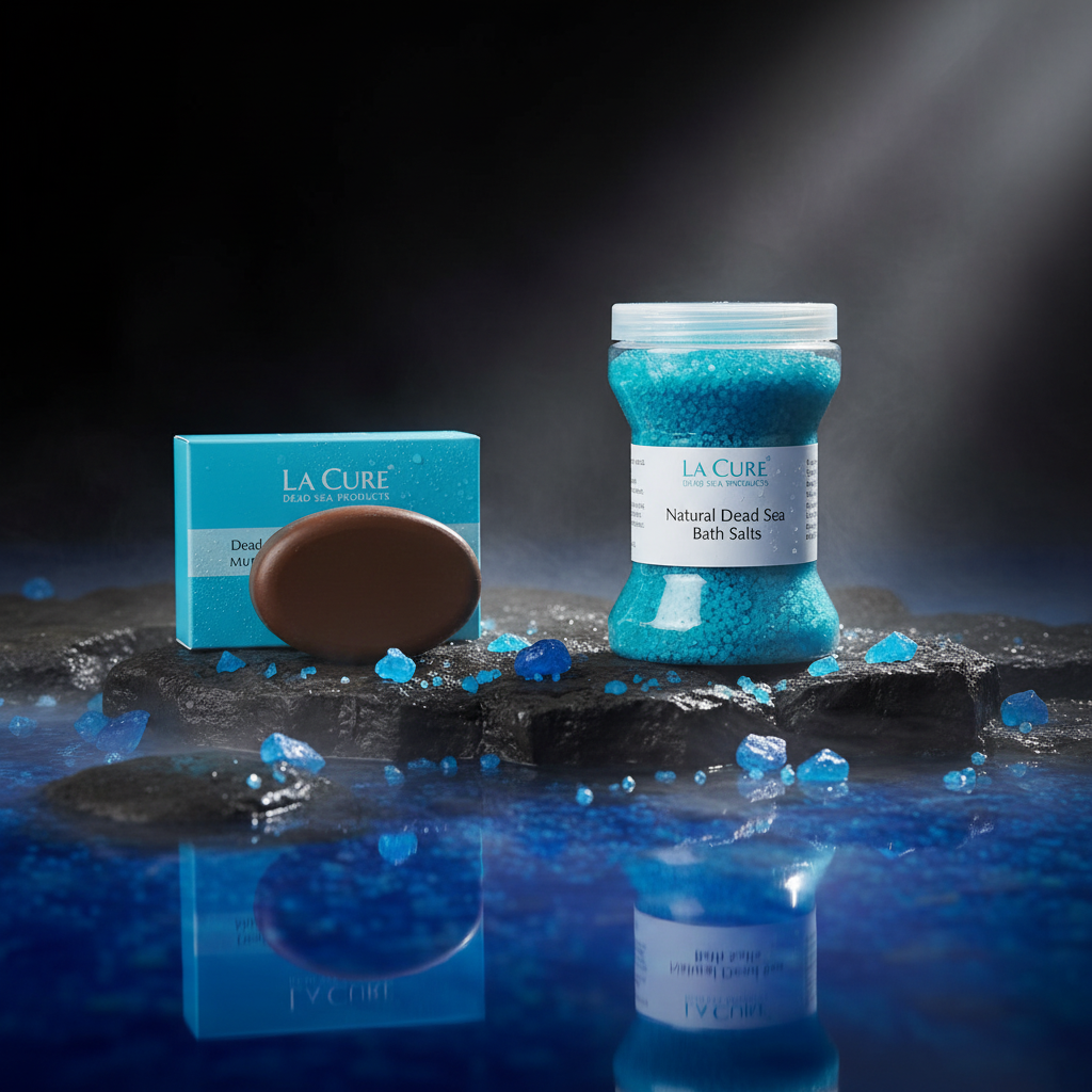 La Cure Blue Dead Sea Bath Salts & Mineral Mud Soap Duo – Ocean Spa Set