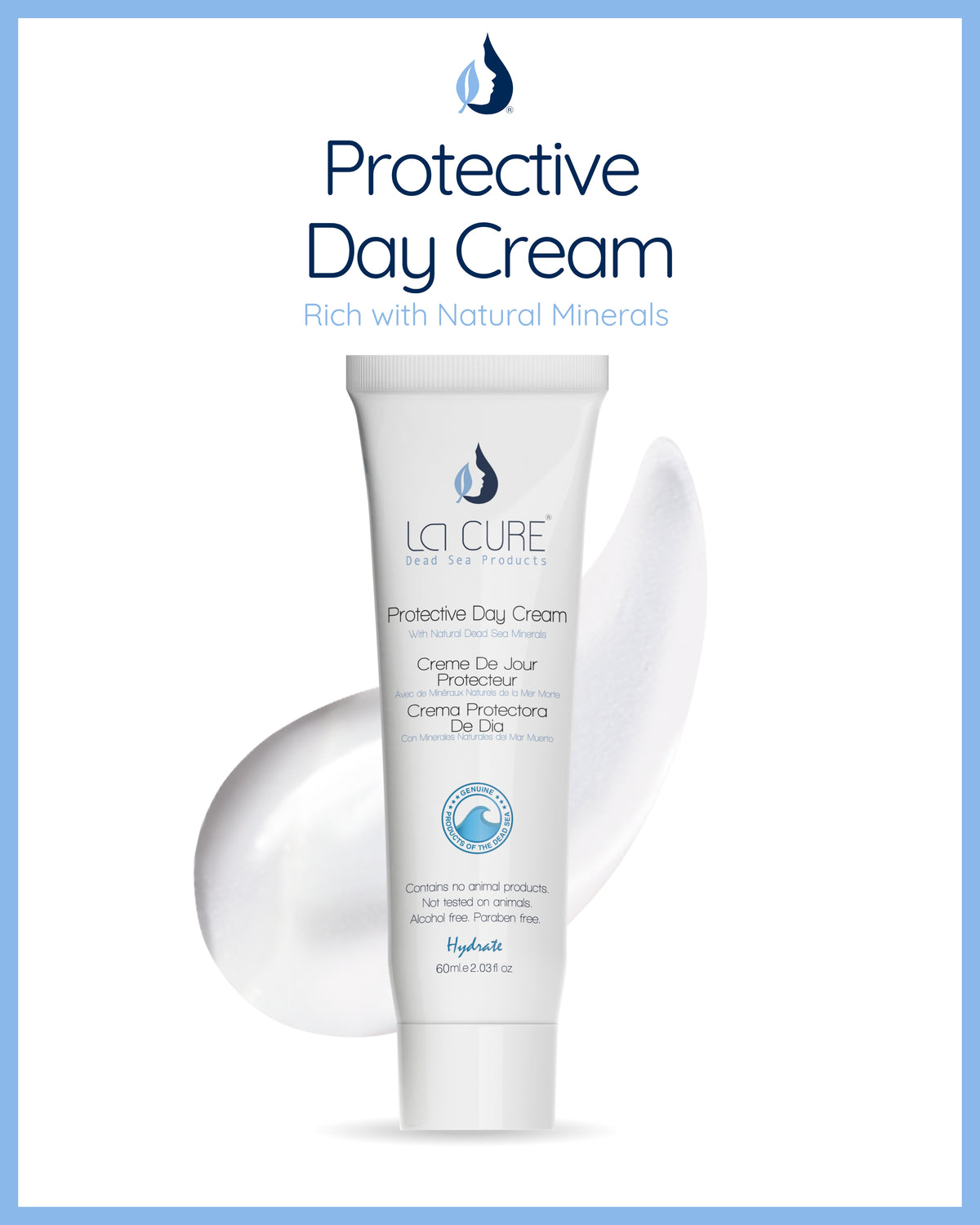 Tube of La Cure Protective Day Cream with packaging design on a white background