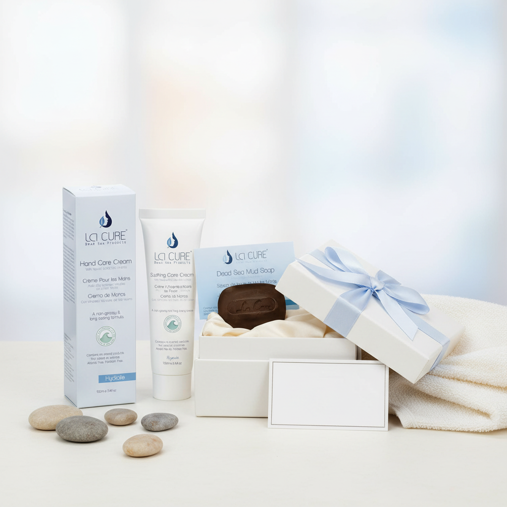 La Cure Dead Sea Hand & Foot Care Gift Set – Creams & Mud Soap, 3-Piece Set