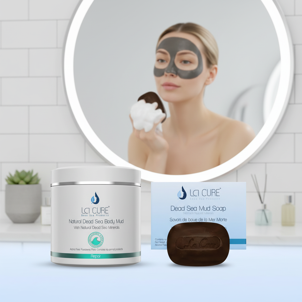 La Cure Dead Sea Mud Mask & Soap Set – Deep-Cleansing Face & Body Duo