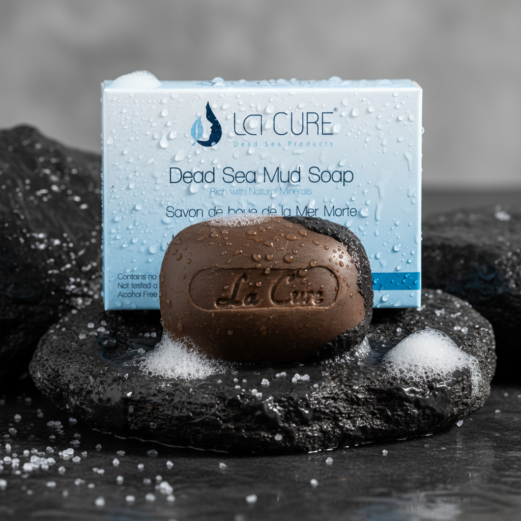 La Cure Dead Sea Mud Soap – Deep-Cleansing Face & Body Bar for Oily Skin, 90g