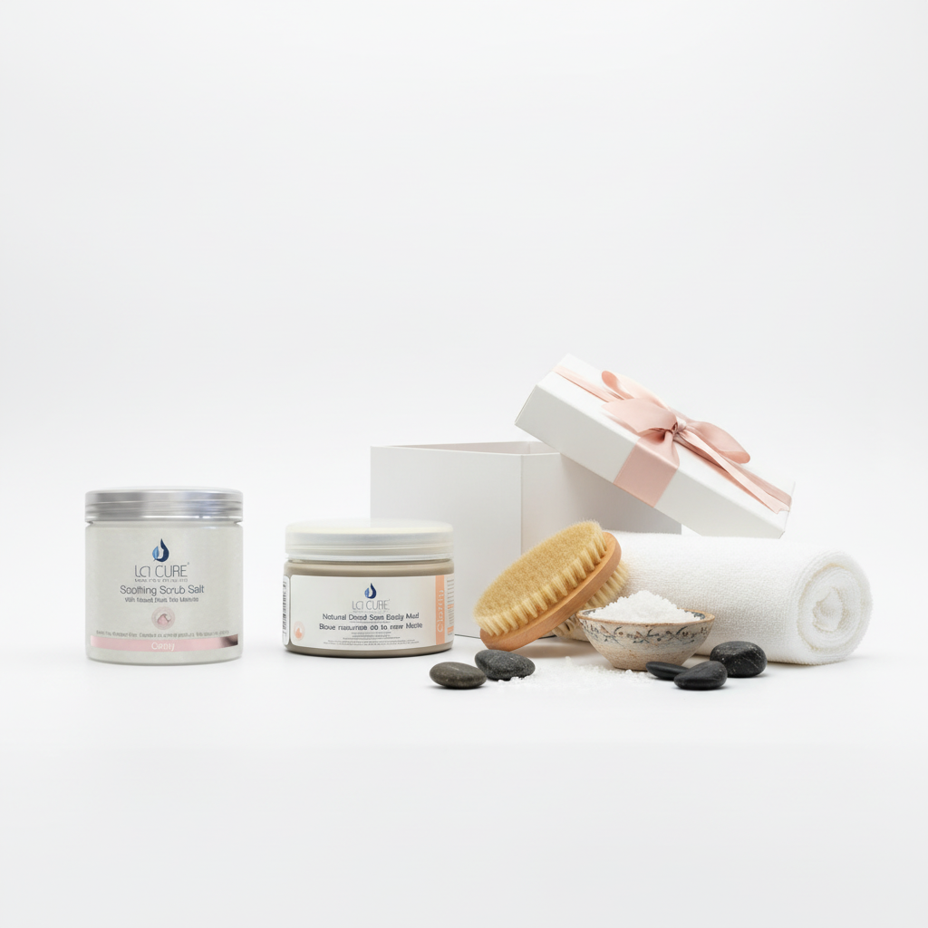 La Cure Dead Sea Salt Scrub & Mineral Mud Mask – 2-Step Body Spa Set, 2 x 400g