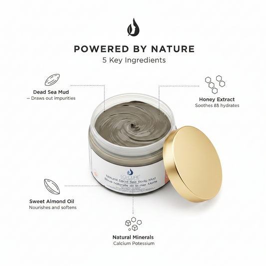 La Cure Authentic Dead Sea Mud Mask – Deep Pore Cleansing Clay for Face & Body, 400g