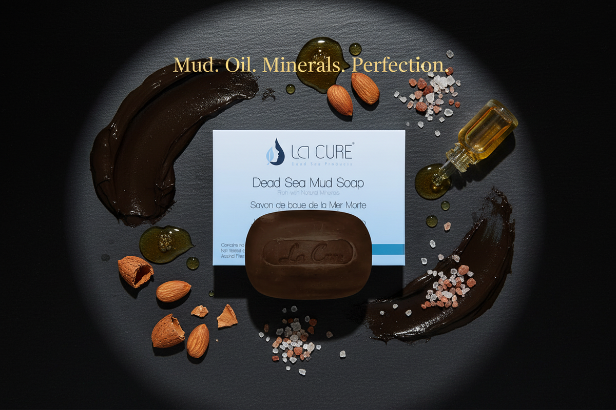 La Cure Dead Sea Mud Soap – Deep-Cleansing Face & Body Bar for Oily Skin, 90g