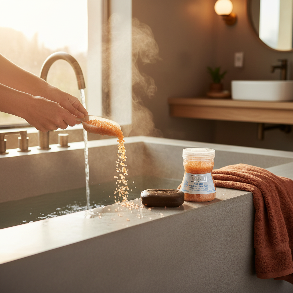 La Cure Orange Dead Sea Bath Salts & Mineral Mud Soap Duo – Sunset Spa Set