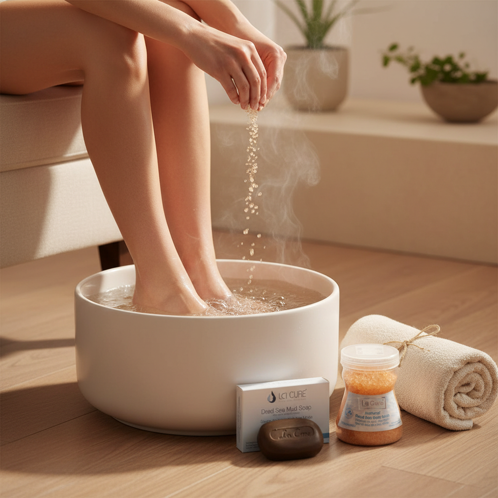 La Cure Orange Dead Sea Bath Salts & Mineral Mud Soap Duo – Sunset Spa Set