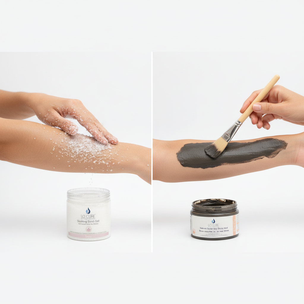 La Cure Dead Sea Salt Scrub & Mineral Mud Mask – 2-Step Body Spa Set, 2 x 400g